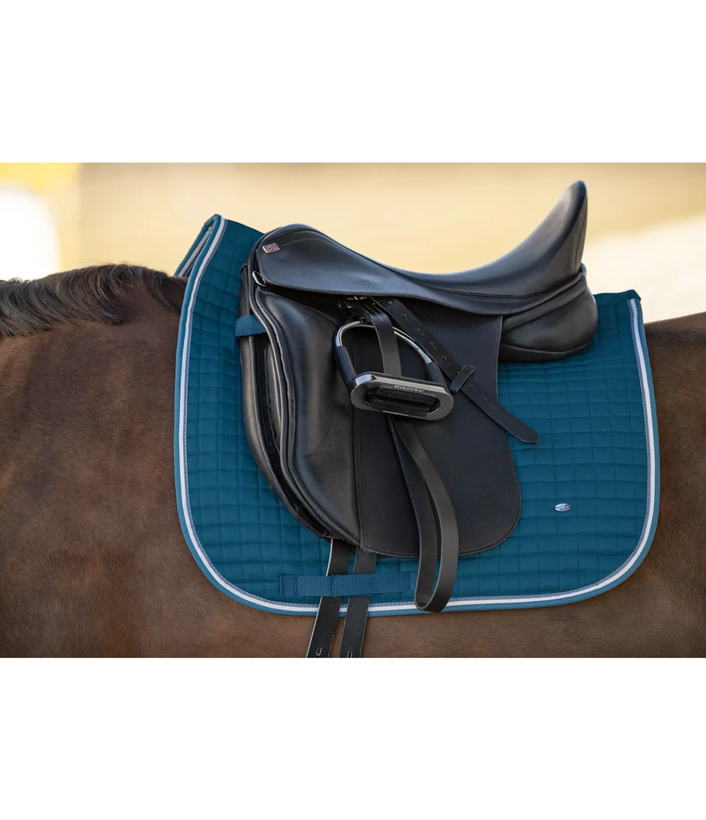 SHOWMASTER Tapis de selle Basic bleu océan Discount