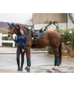 SHOWMASTER Tapis de selle Basic Pro vert d´eau Sale