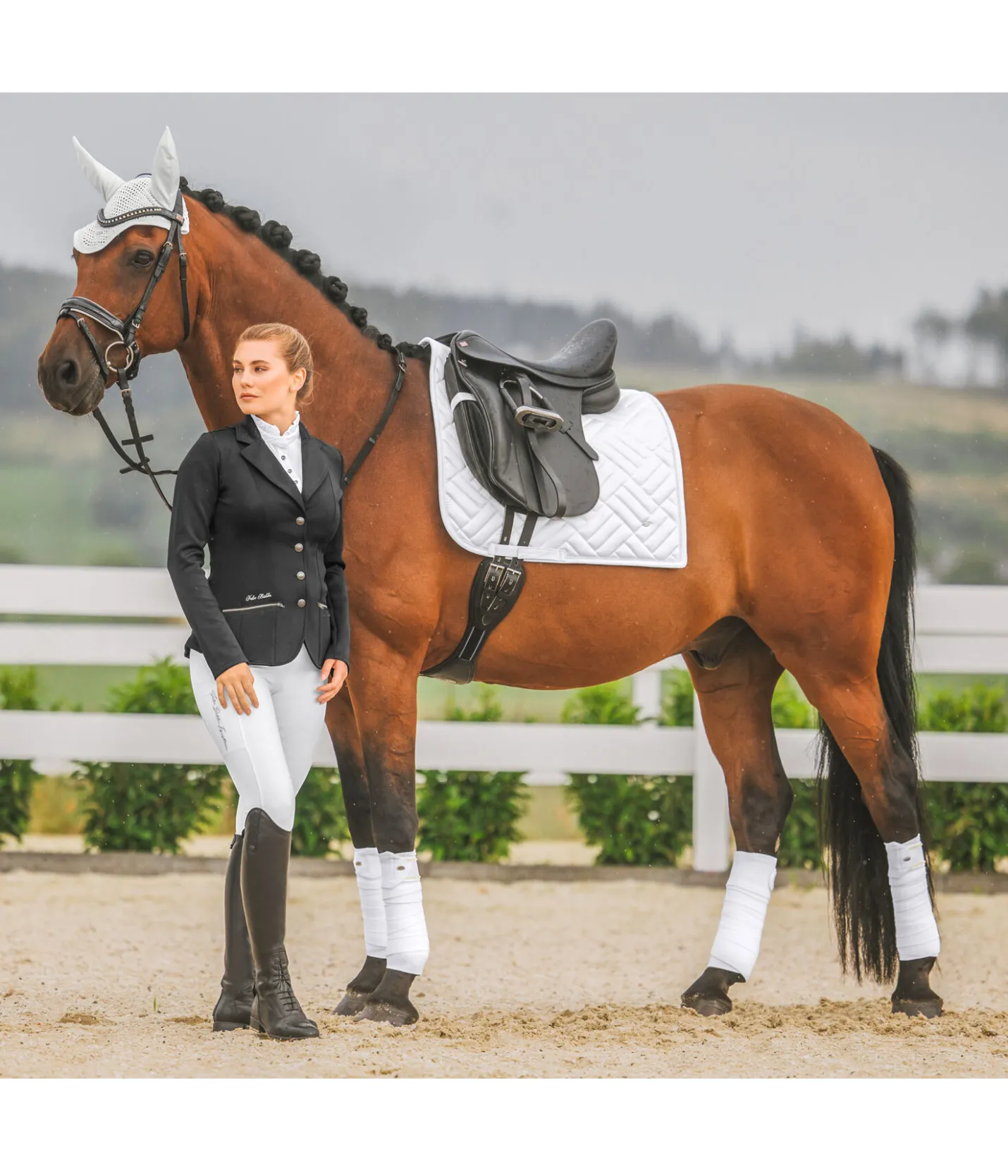 SHOWMASTER Tapis de selle Brillant blanc Hot