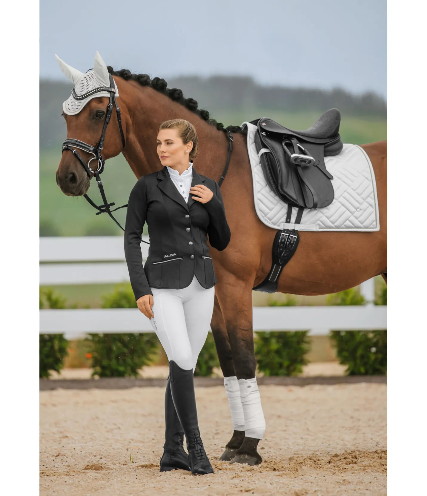 SHOWMASTER Tapis de selle Brillant blanc Hot