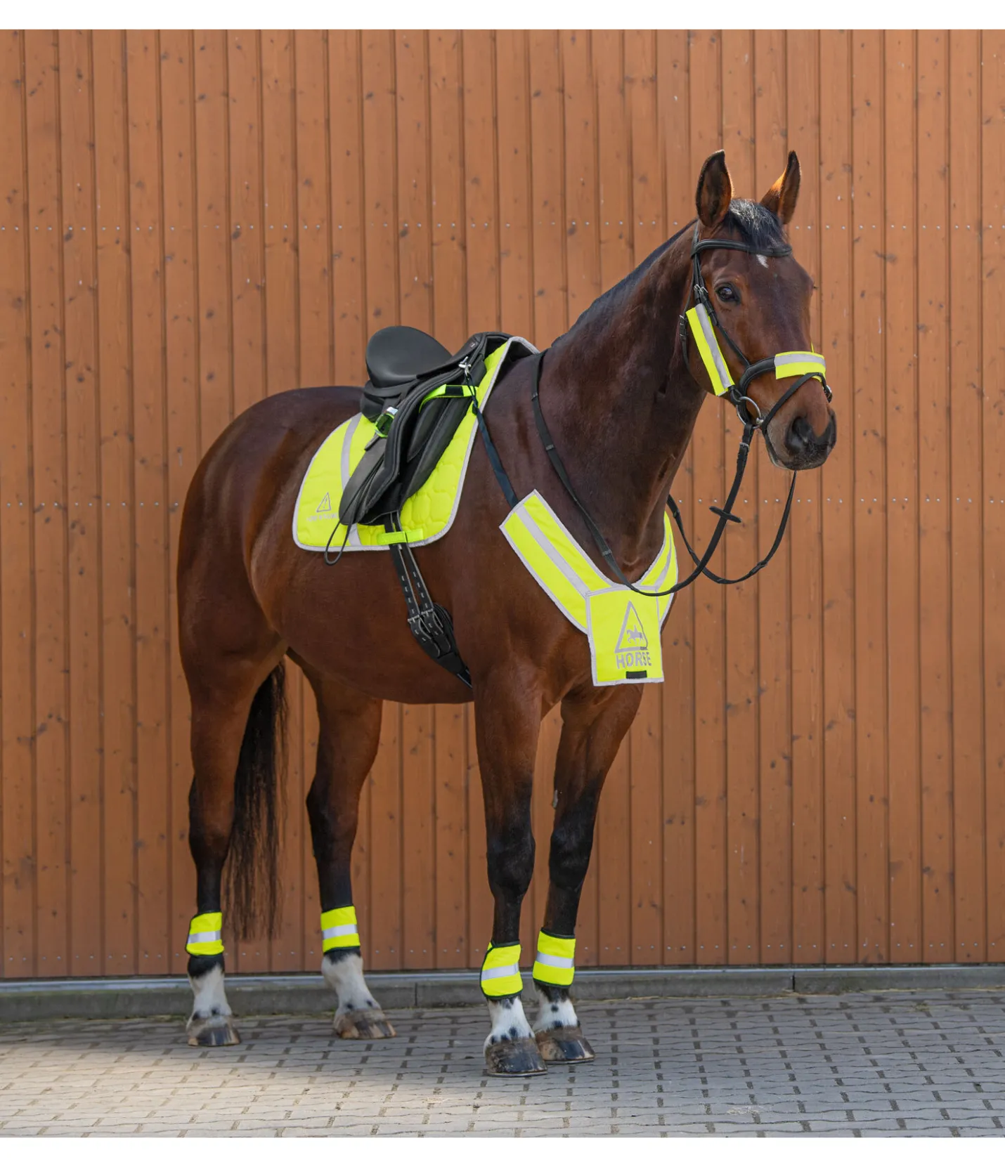 STEEDS Tapis de selle réfléchissant Neon Bright jaune Outlet