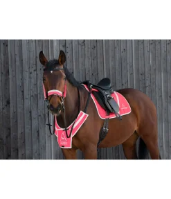 STEEDS Tapis de selle réfléchissant Neon Bright pink Best