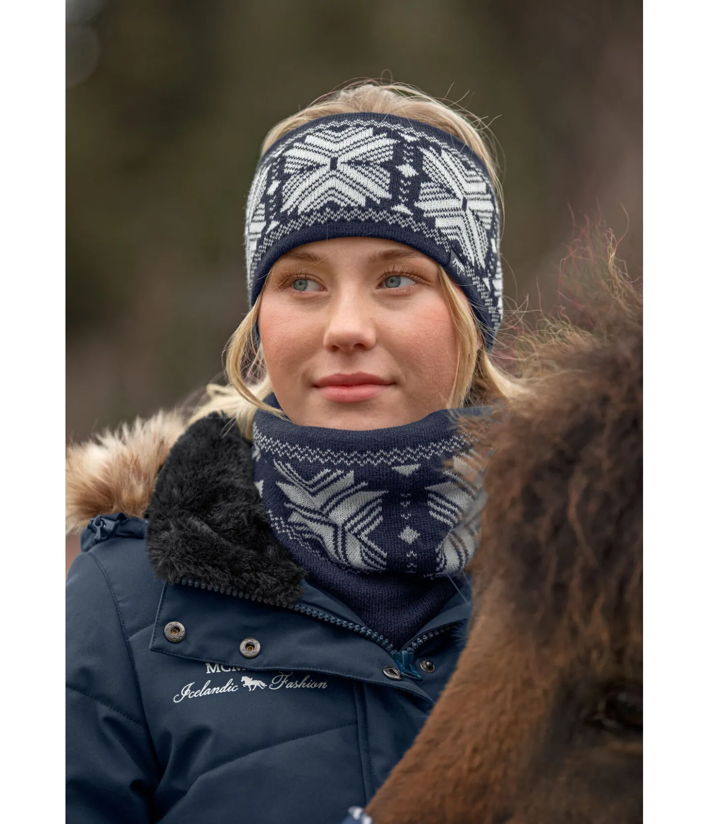 FENGUR Tour de cou Norway Spirit bleu nuit Hot