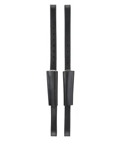 SHOWMASTER Étrivières pour selles en fourrure d'agneau noir New