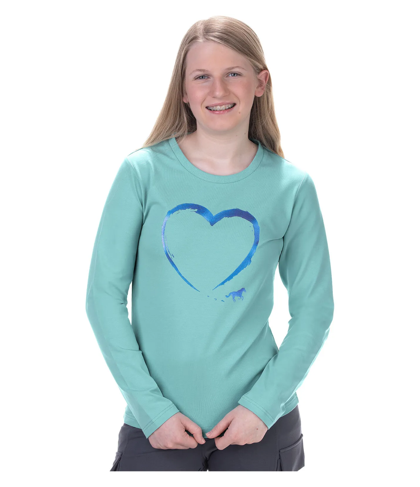 STEEDS T-shirt à manches longues enfant Hearty bleu lagune Online