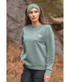 TWIN OAKS T-shirt à manches longues en coton Sooke matcha foncé Clearance
