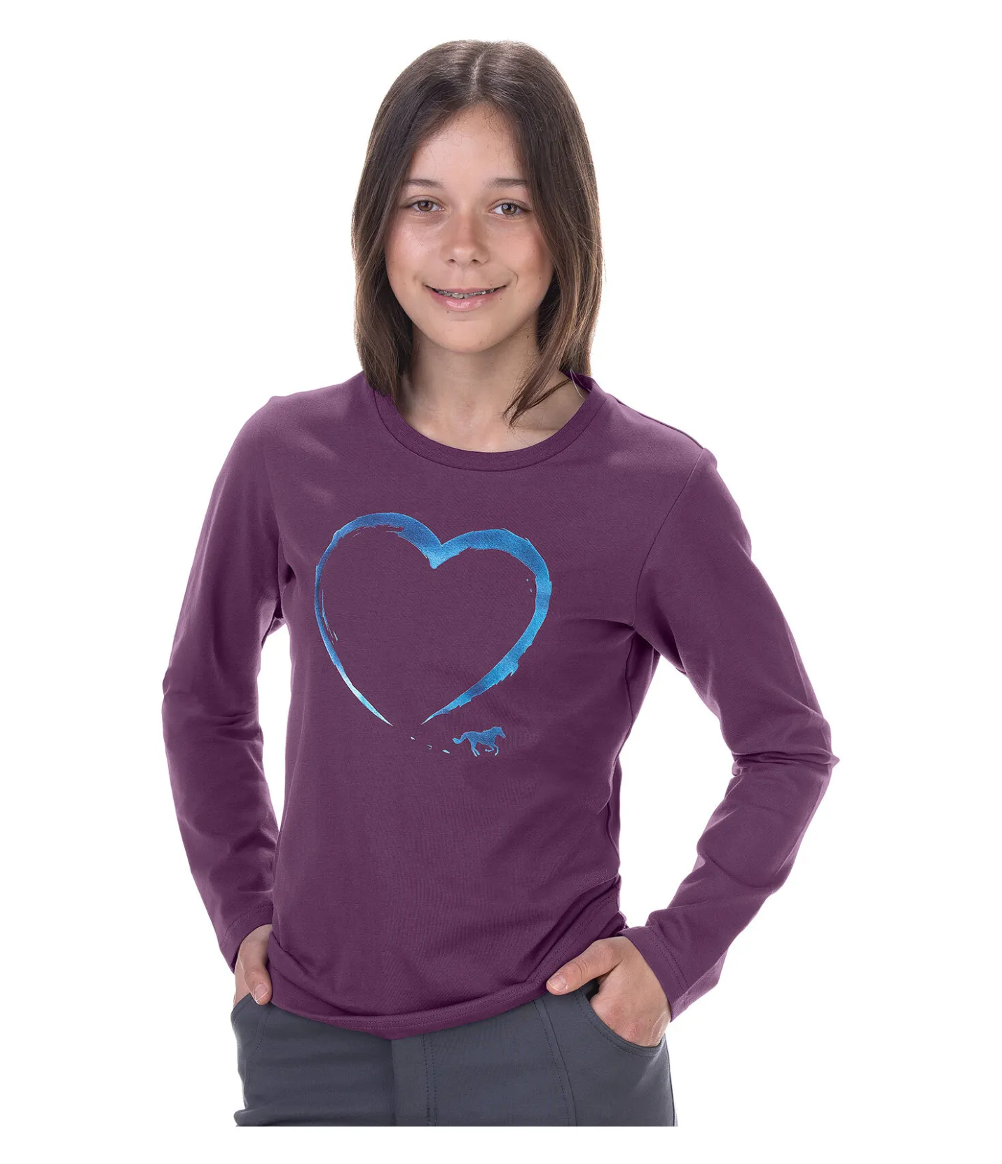 STEEDS T-shirt à manches longues enfant Hearty violet guimauve Sale