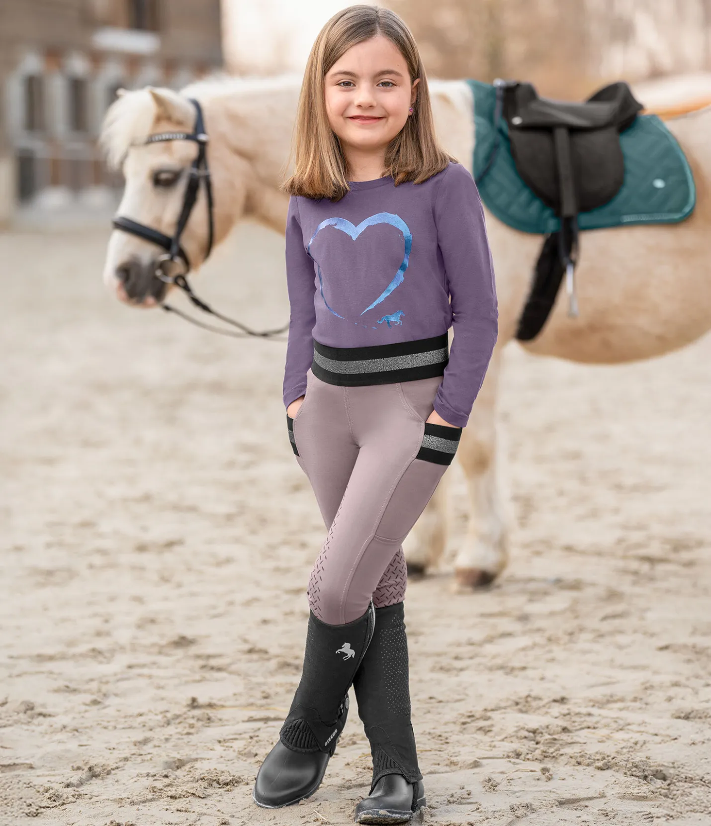 STEEDS T-shirt à manches longues enfant Hearty lila givré Sale