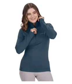 Felix Bühler T-shirt à manches longues stretch Performance Frieda pétrole Discount