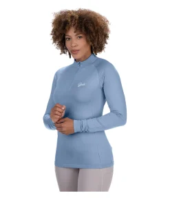 STEEDS T-shirt à manches longues stretch Performance Anna bleu cristal