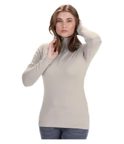 Felix Bühler T-shirt à manches longues stretch Performance Frieda champagne