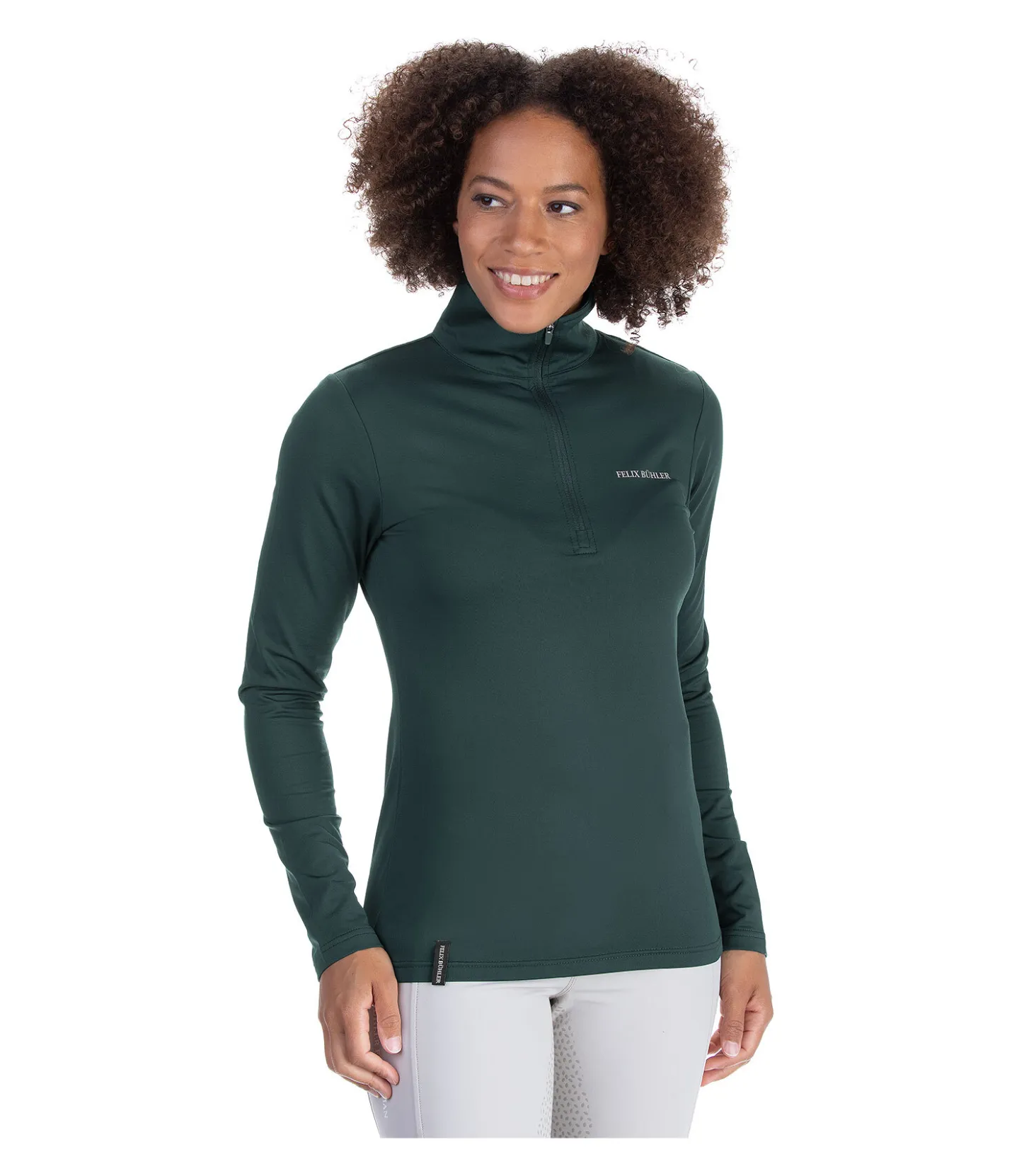 Felix Bühler T-shirt à manches longues stretch Performance Frieda thé vert Sale