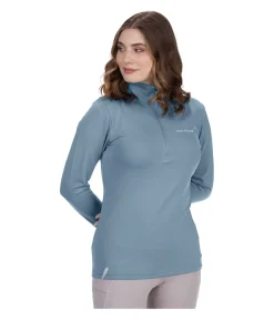 Felix Bühler T-shirt à manches longues stretch Performance Frieda gris bleu Discount