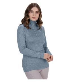 Felix Bühler T-shirt à manches longues stretch Performance Nina bleu fumée Discount