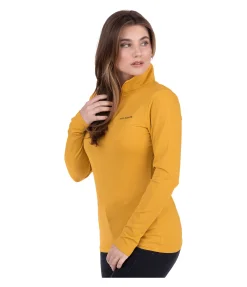 Felix Bühler T-shirt à manches longues stretch Performance Frieda mangue dorée Hot