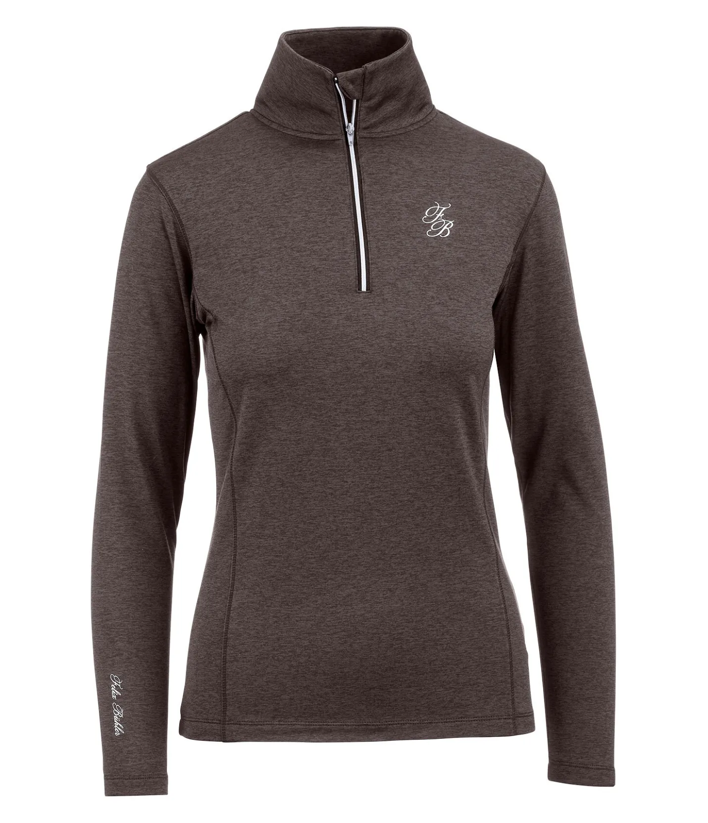 Felix Bühler T-shirt à manches longues stretch Performance Nina chocolat noir Outlet