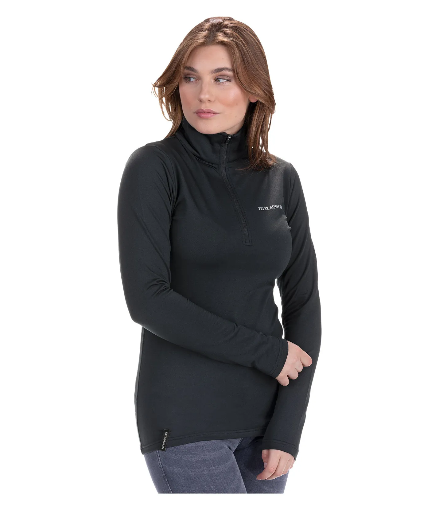 Felix Bühler T-shirt à manches longues stretch Performance Frieda noir New