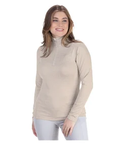 Felix Bühler T-shirt à manches longues stretch Performance Nina champagne Hot
