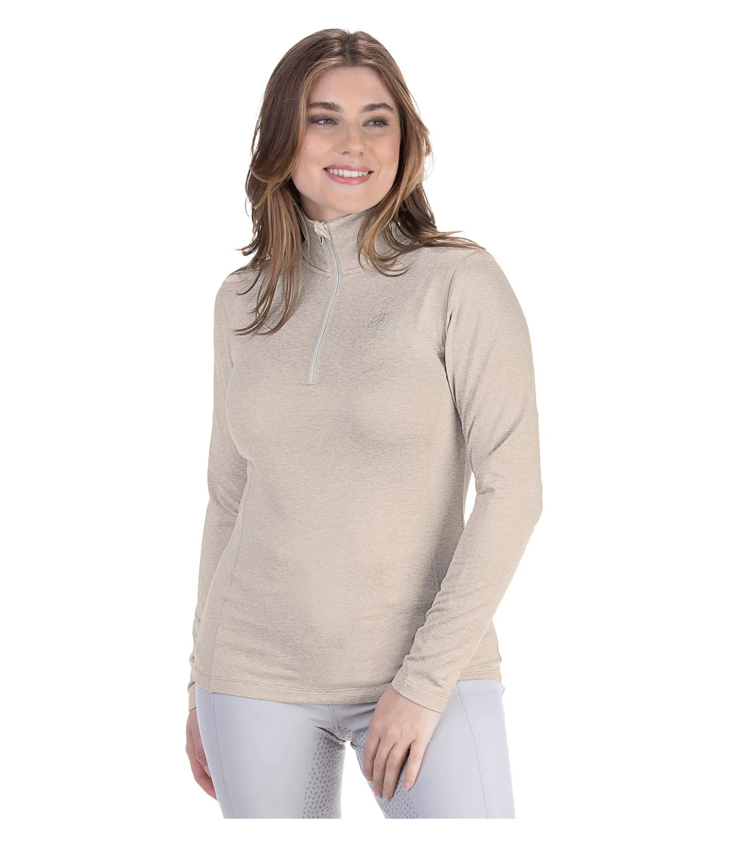 Felix Bühler T-shirt à manches longues stretch Performance Nina champagne Hot