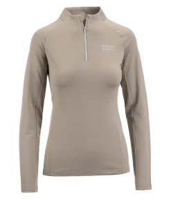 Felix Bühler T-shirt à manches longues stretch Performance Zoe taupe Hot