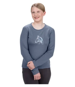 STEEDS T-shirt à manches longues thermique enfant Cody bleu fumée Online
