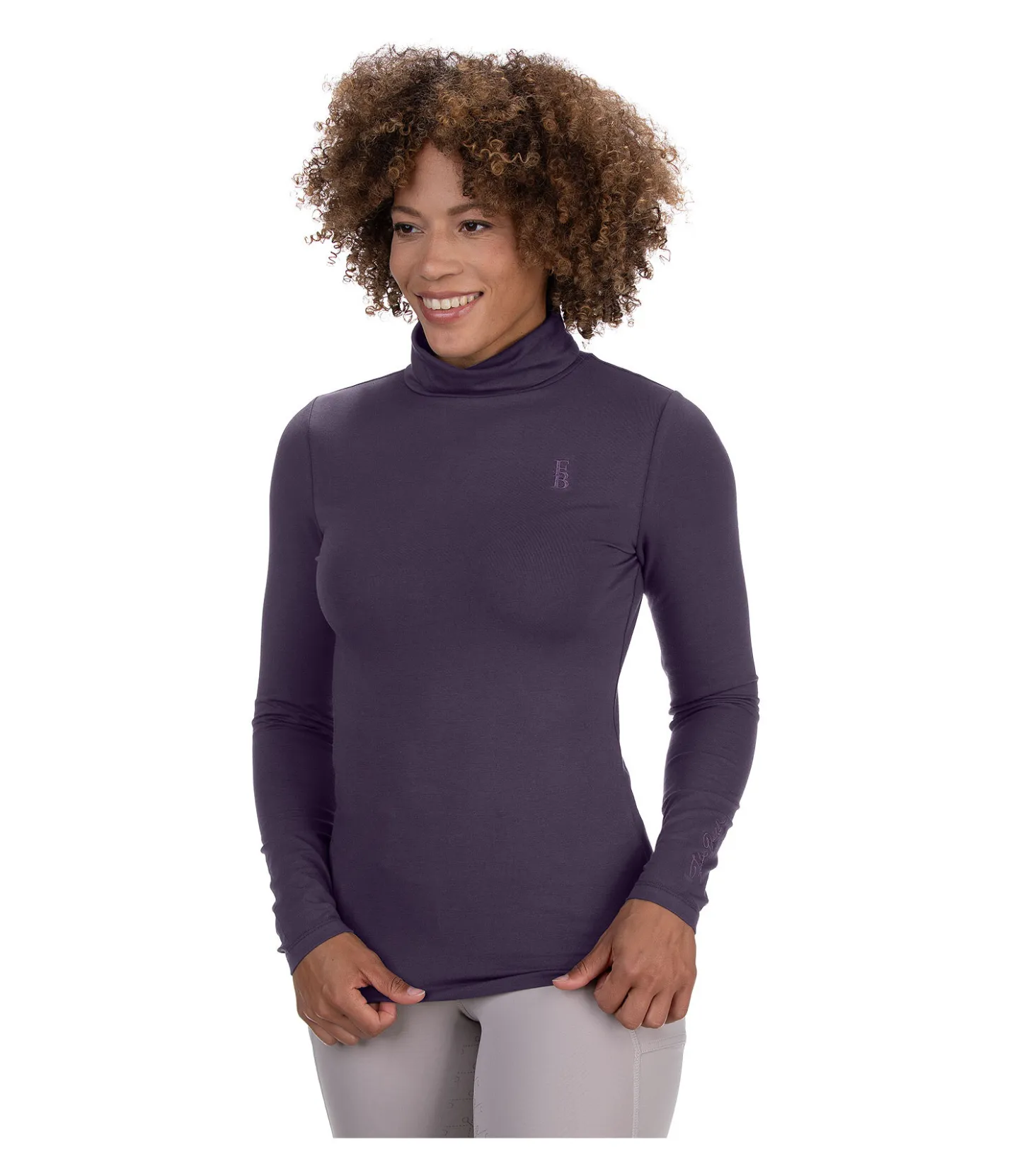 Felix Bühler T-shirt col roulé à manches longues Claire violet foncé Discount