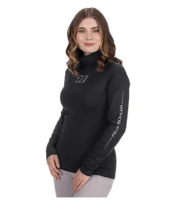Felix Bühler T-shirt col roulé en stretch Performance à manches longues Jonna noir New