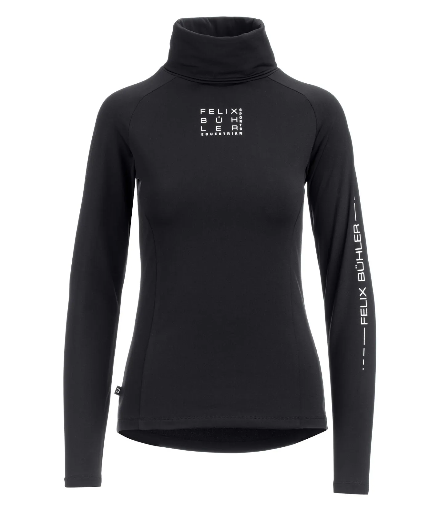 Felix Bühler T-shirt col roulé en stretch Performance à manches longues Jonna noir New