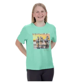 STEEDS T-shirt Enfant Coucher de soleil aqua menthe Clearance