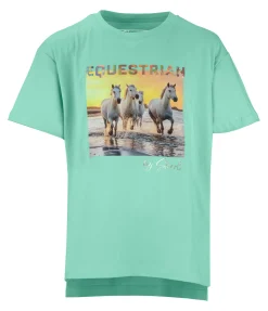 STEEDS T-shirt Enfant Coucher de soleil aqua menthe Clearance