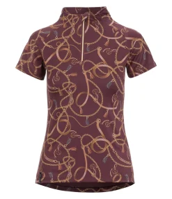 Felix Bühler T-shirt fonctionnel zippé Callie acajou Sale