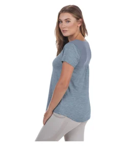 Felix Bühler T-shirt technique Izzy bleu fumée Sale