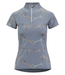 Felix Bühler T-shirt technique Joana gris bleu Outlet