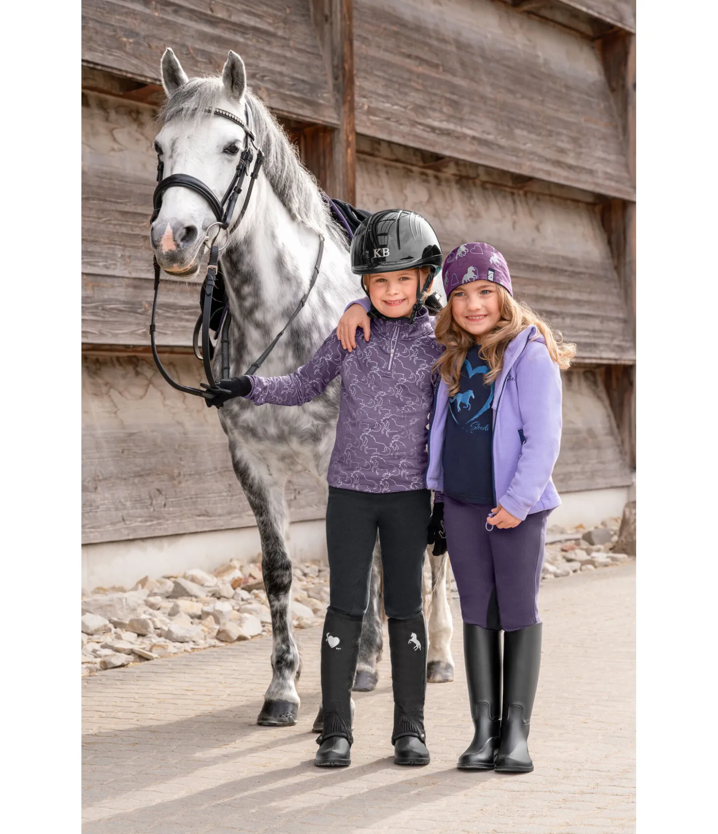 STEEDS T-shirt technique à manches longues en stretch enfant Xena lila givré