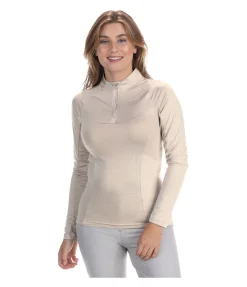 Felix Bühler T-shirt technique à manches longues zippé Sofie champagne Hot