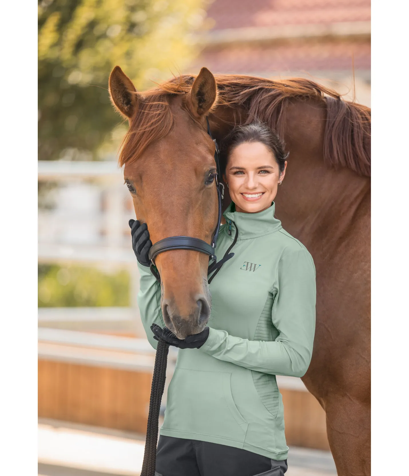 EQUESTRIAN WORK WEAR T-shirt technique à manches longues Breeze vert jungle Best