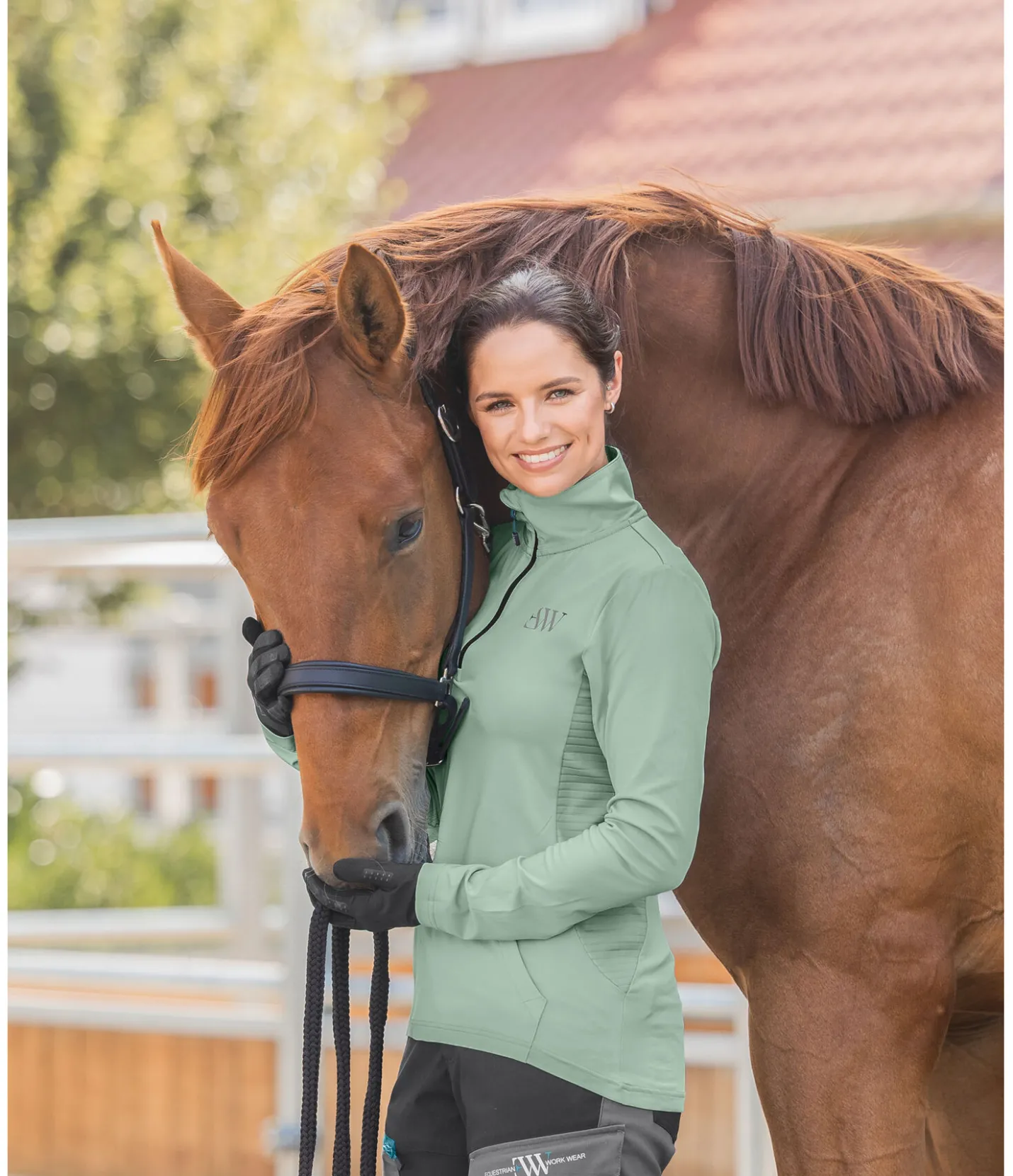 EQUESTRIAN WORK WEAR T-shirt technique à manches longues Breeze vert jungle Best