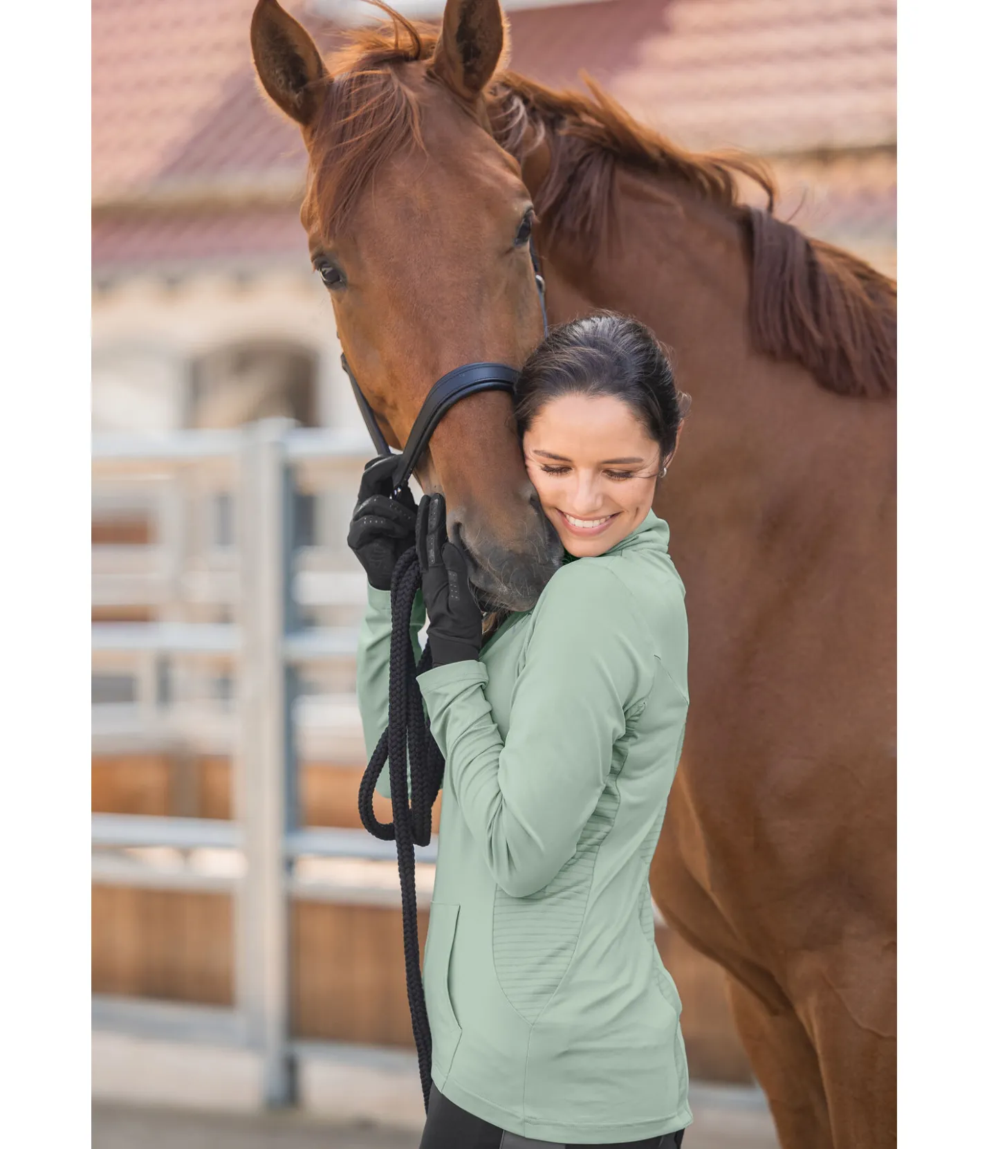 EQUESTRIAN WORK WEAR T-shirt technique à manches longues Breeze vert jungle Best