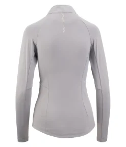 Felix Bühler T-shirt technique à manches longues zippé Sofie brume