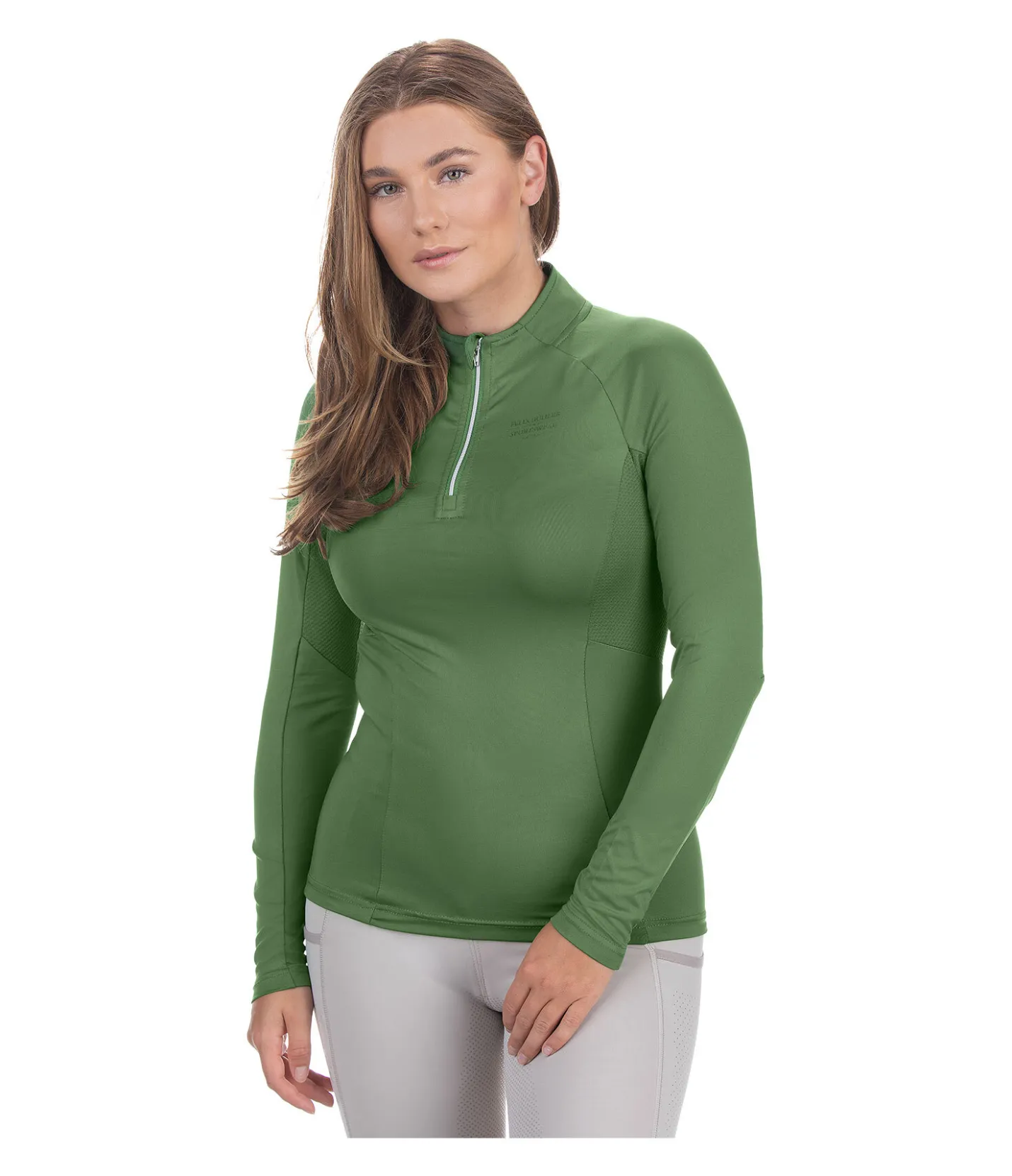 Felix Bühler T-shirt technique à manches longues zippé Sofie vert jasmin Online