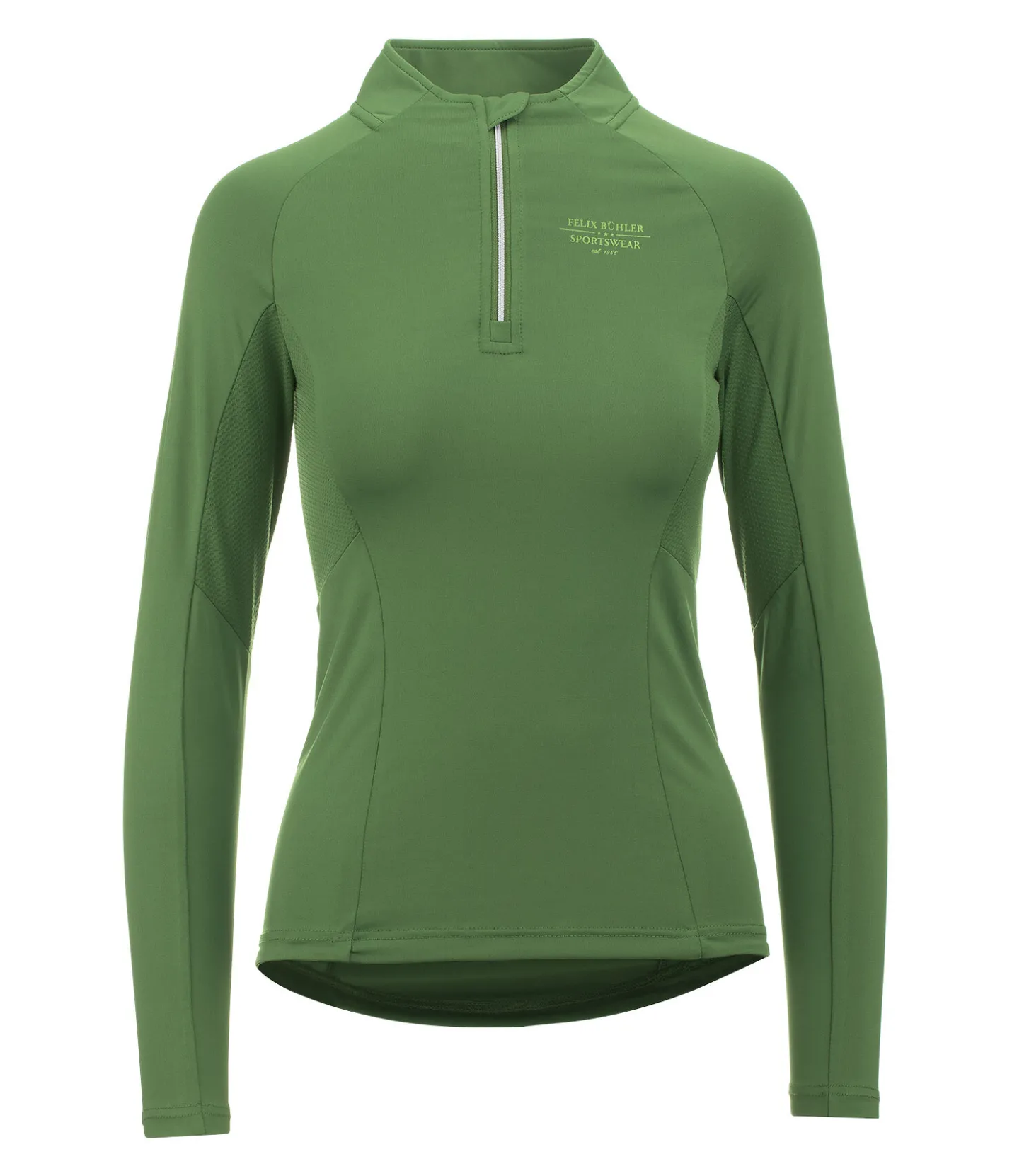 Felix Bühler T-shirt technique à manches longues zippé Sofie vert jasmin Online