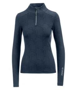 FENGUR T-shirt technique à manches longues Asta bleu nuit