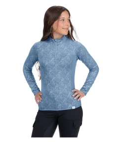 STEEDS T-shirt technique à manches longues en stretch enfant Xena bleu cristal Clearance