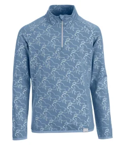STEEDS T-shirt technique à manches longues en stretch enfant Xena bleu cristal Clearance
