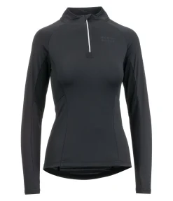 Felix Bühler T-shirt technique à manches longues zippé Sofie noir