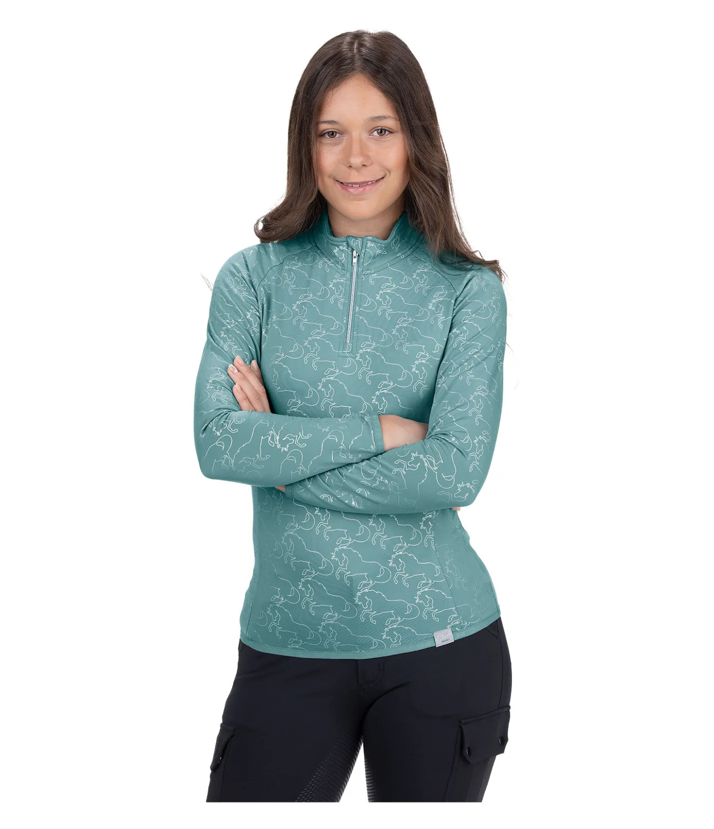 STEEDS T-shirt technique à manches longues en stretch enfant Xena bleu atlantique Outlet