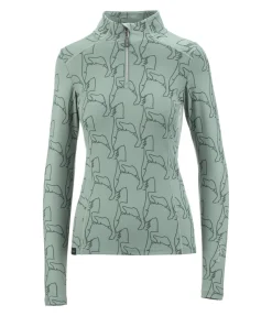 FENGUR T-shirt technique à manches longues Asta eucalyptus