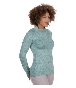 STEEDS T-shirt technique à manches longues Pria II vert océan