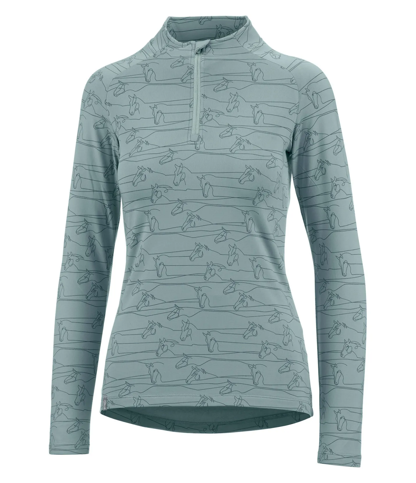 STEEDS T-shirt technique à manches longues Pria II vert océan