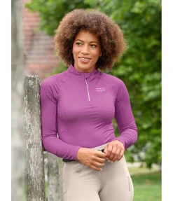 Felix Bühler T-shirt technique à manches longues zippé Sofie rose florale Hot